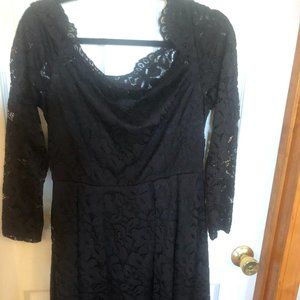 Black Dress with Lace accents Size M
